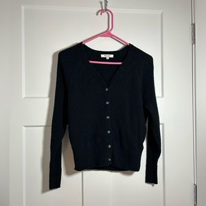 Madewell black V neck cardigan sweater